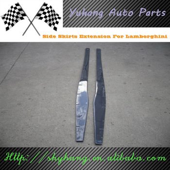 SUPERLEGGERA Style Carbon Fiber Side Skirt Extension Fit FOR 04-Gallardo LP550 LP560 LP570