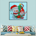 Karikatür Noel Baba 5d elmas boyama dekoratif boyama
