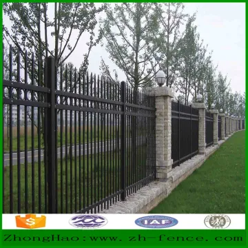 PVC coated tubaler Zinc Steel Fence and fence gate for selling