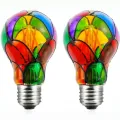 Luz de vidrieras festivas con color ajustable y E26