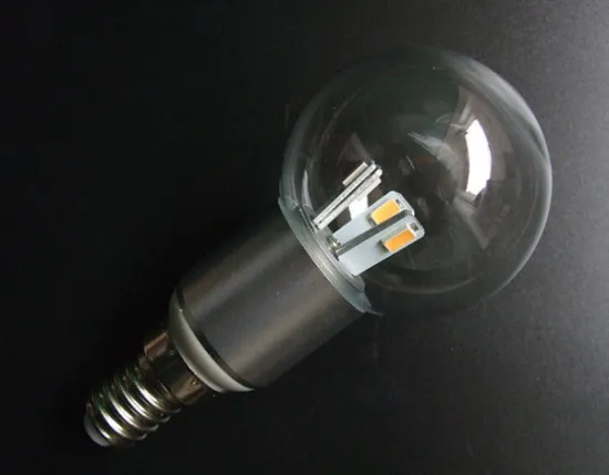 Warm White Led Candle Light Bulbs E12 / E14 Aluminium And Glass