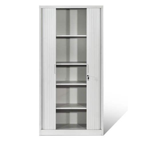 Metal Tambour Door Cabinet Rolling Cupboard