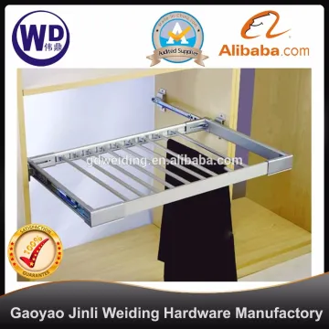 sliding rail pull out wardrobe rack