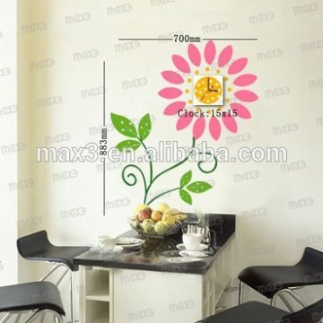 New arrival Pink flower wall stickers art deco for home decoration