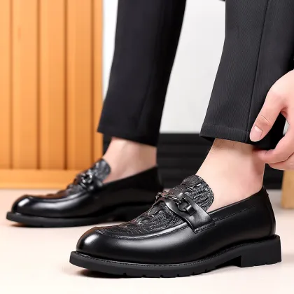 XY Latest Style Men's Black Wedding Shoes - Formal Leather footwear