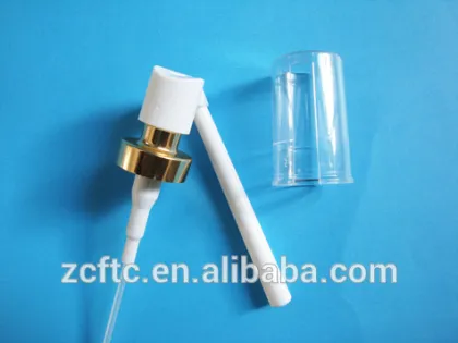 Alumina crimp on throat spray, metered dosed sore throat spray