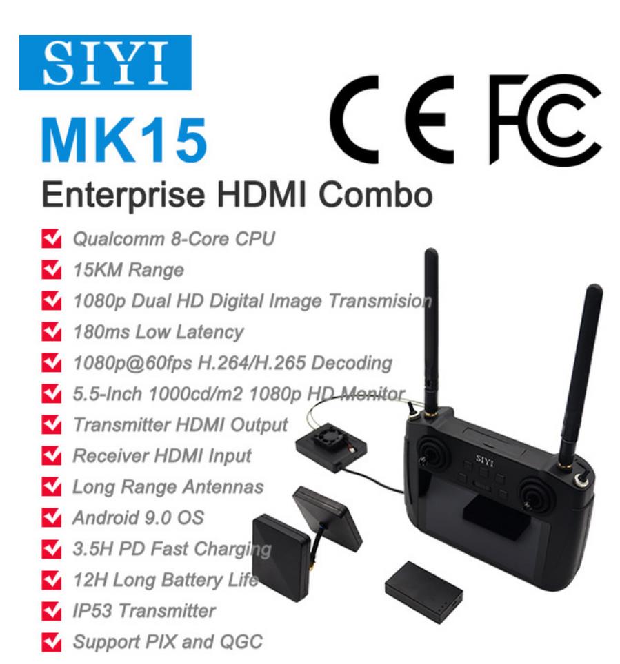 MK15 HDMI คอมโบคอนโทรลเลอร์หน้าจอ FPV Android OS
