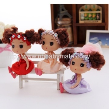 12cm Flower Hair Band Plastic Doll Confused Doll 