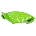 1pcs Green Silicone Pot Pan Bowl Funnel Strainer Kitchen Rice Washing Colander Kitchen Accessories Cooking Tools