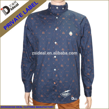 Cotton printed mens casual shirt