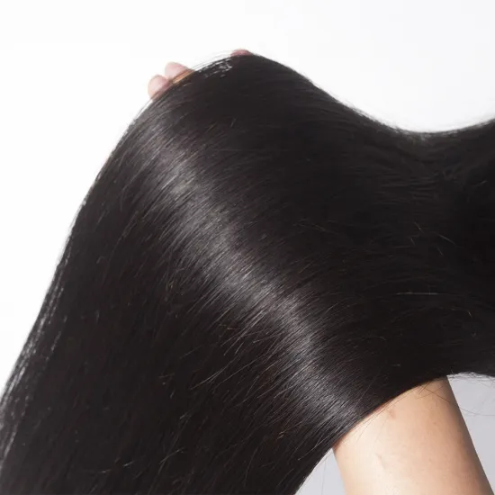 Silky Long Straight Hair Supplier 100gram Natural Balck Hair Bundles Peruvian Virgin Hair