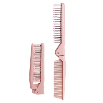 Travel-friendly Anti-static Hairbrush: A Convenient Wheat Straw Folding Hair Styling Tool