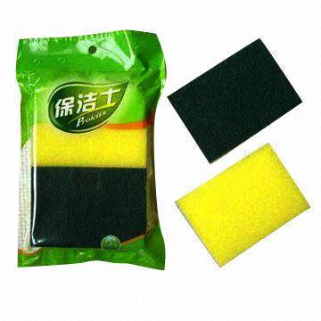 Sponge Cleaner, Available in Yellow, Customized Sizes are Accepted