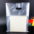 take-away plastic bag with die cut