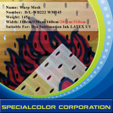 145g warp-knit Mesh polyester for sportswear,t-shirt,football wear