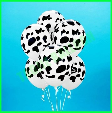 12 inches Cow printed latex balloons