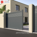Customized Black Aluminum Garden Security System for Driveway Sliding Gate with Easy Maintenance