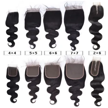 Cheap Brazilian Virgin Cuticle Aligned Frontal Closure Hair 4x4 2x6 5x5 13x4 13x6 6x6 7x7 360 Swiss Lace Closure And Frontal