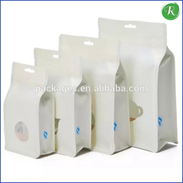 White coffee gusset plastic pouch