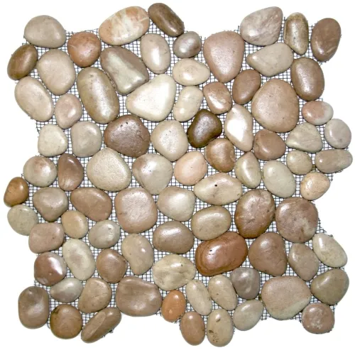 Popular Polished Pebble Tiles for Home Decoration