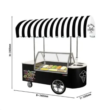 Street Mobile Fast Food Trailer Coffee Ice Cream Food Cart for Sale