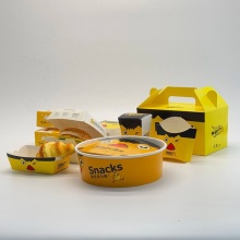 230g White Cardboard Disposable Snack Boat Box