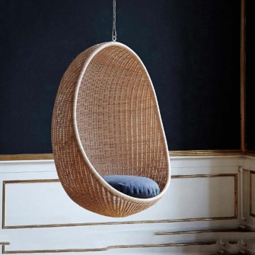 Indoor/Outdoor Rattan Swing Chair with Cushion and Cover