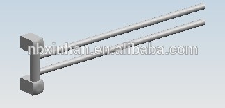 New design contemporary bathroom wall fitting accessories chrome plating brass swivel double towel bar
