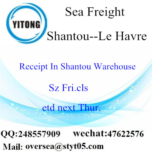Consolidação de LCL do porto de Shantou a Le Havre