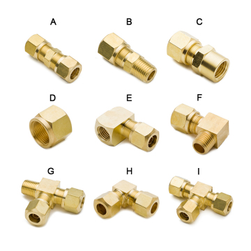 1/4" D.O.T. Brass Union Fitting Hose Coupling Reducer Tee Connector