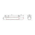 3mm 940nm IR LED 20 degrés 0,4W eau claire