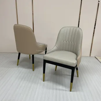 High-Quality Custom Wood Leg Dining Room Chair in Velvet or Leather