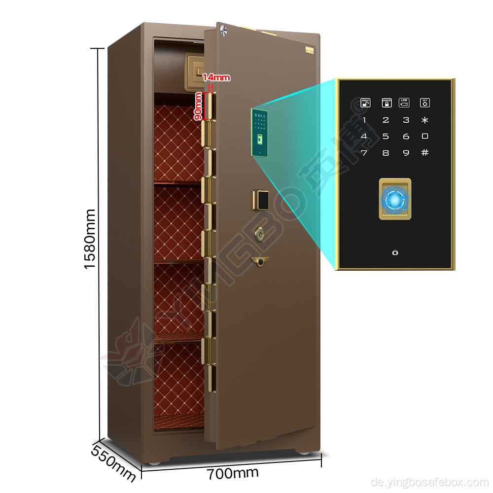 Fingerabdrucksperre und digitale Code Sicherheit großer Safe Box