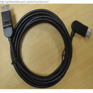 HDMI A 180 degree PAN HEAD to HDMI A Right angle 90 degrees