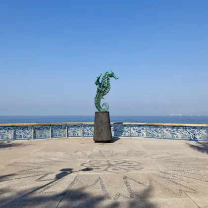 large outdoor sculptures metal craft bronze seahorse fountain statue