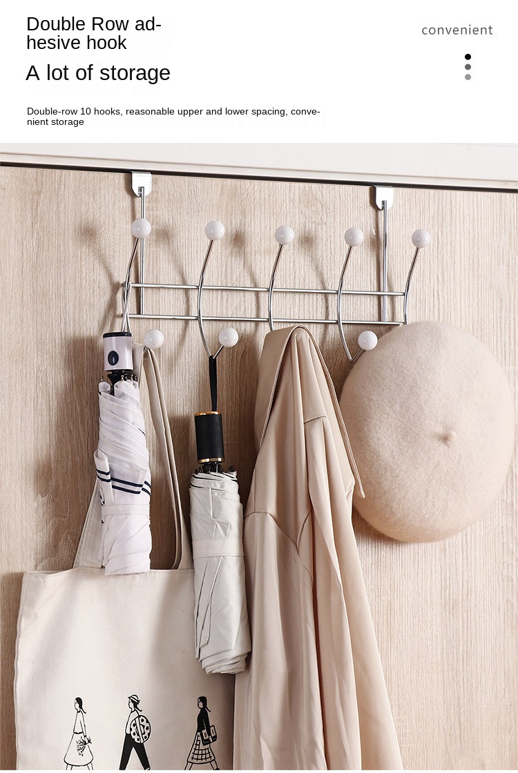 Metal Punch Door Coat Rack