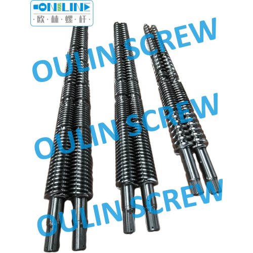 SKD61 Liner Bimetal 80/143 58/146 Twin Conical Screw and Barrel for PVC Extrusion