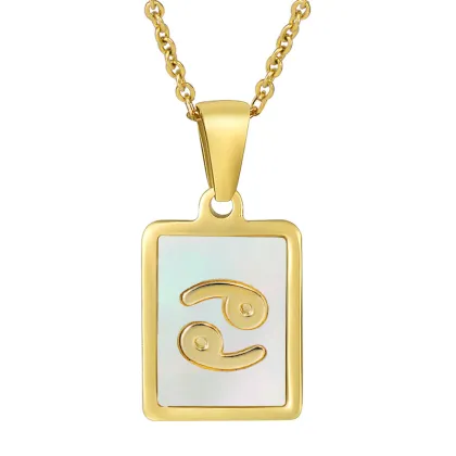 18K Gold Plated Zodiac Necklace - Fine Astrology Pendant Jewelry