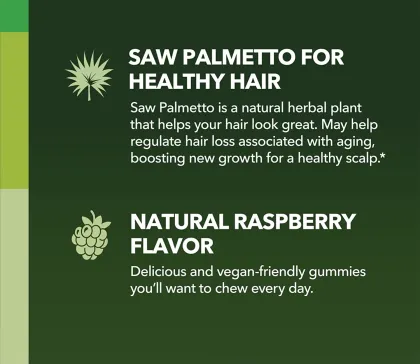Saw Palmetto Gummies Hair Growth Supplement