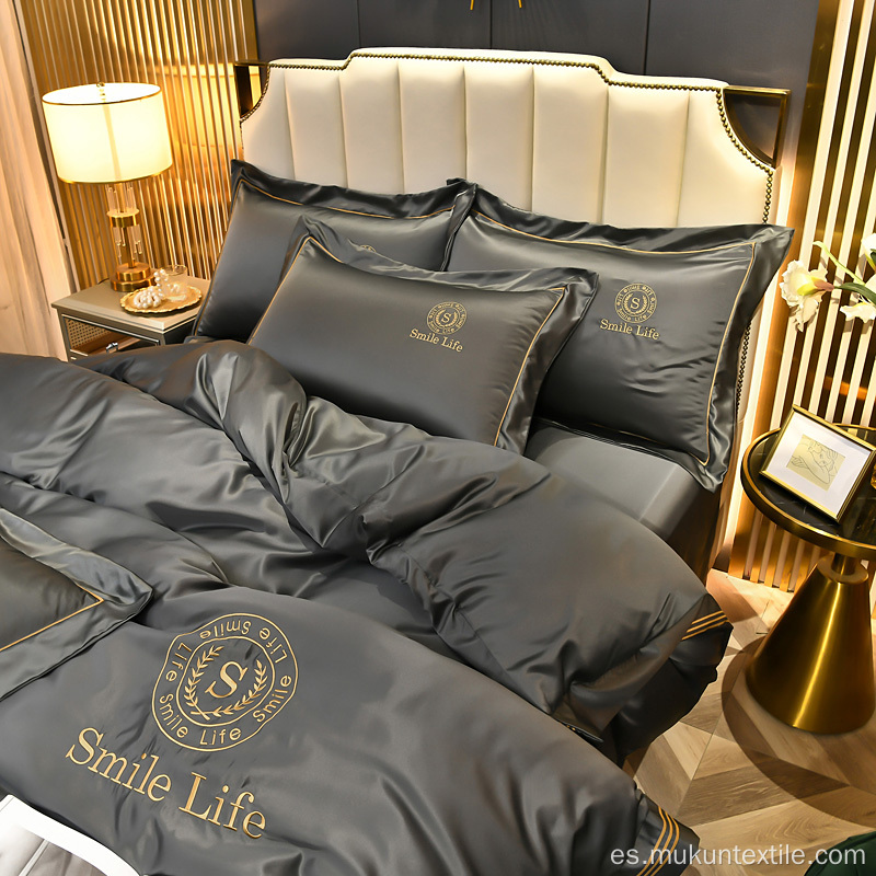 Diseñador de lujo King Size Sedallo Hoja de cama stock Conjunto de cama