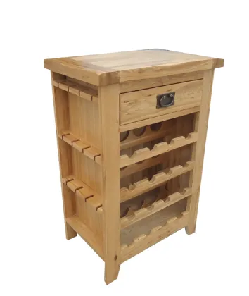Solid Oak Wine Cabinet, Wooden Wine Cabinet