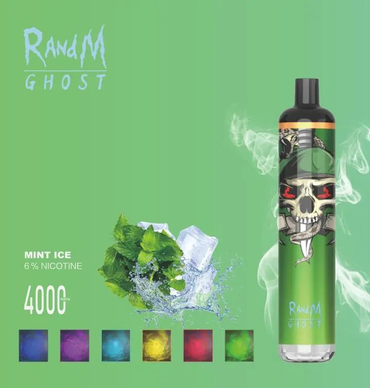 Thiết kế mát mẻ Vape Randm Ghost 4000 Puffs