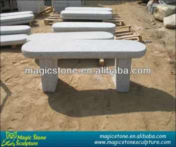 carved stone garden benches