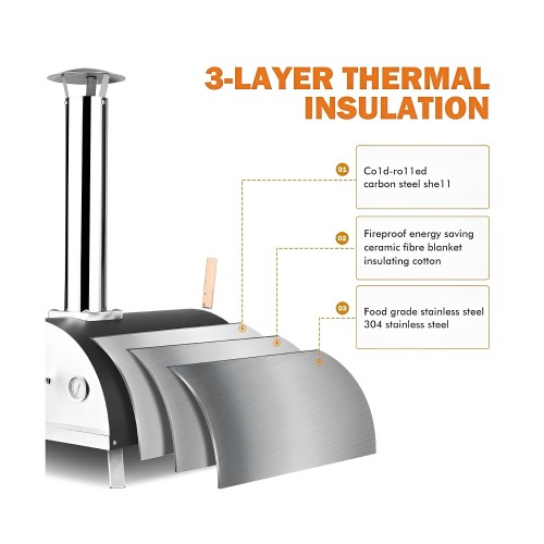 Hornos de pizza a gas duraderos con distribución uniforme del calor