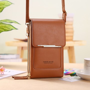 Women's Crossbody Shoulder Bag with Touch Screen Cell Phone Purse