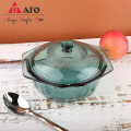 Pannatura da cucina verde Panna di vetro da tavolo borosilicato alto