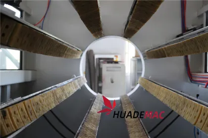 Pipe caterpillar haul off machines