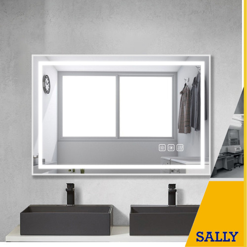 SALLY Furniture LED Espejo rectangular antiniebla impermeable