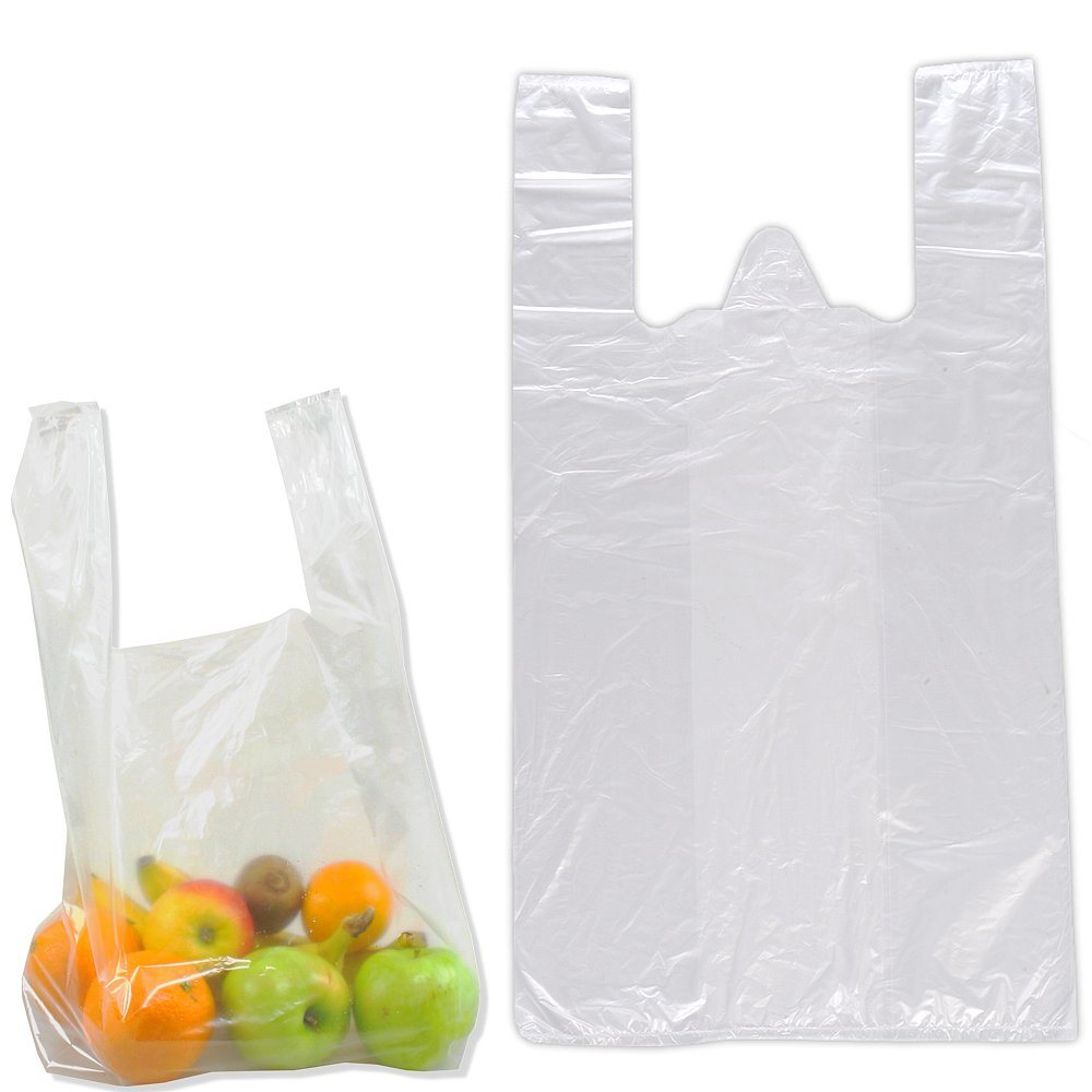 T Shirt Bags Plastic Grocery Bags with Handles Shopping Bags in Bulk Restaurant Bags