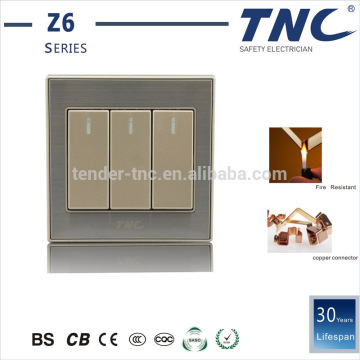 Great classic series steel feature 13A four gang switch